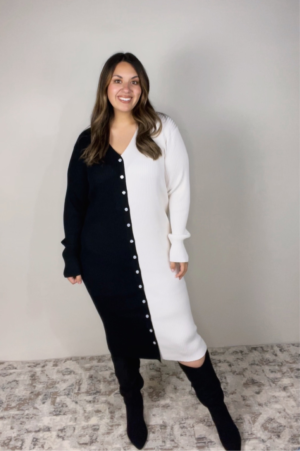 Loving this sweater dress from Walmart! Went with a size XXL but would prefer a XL for a more fitted look. 

This piece is a bit more than we’re used to at Walmart but the quality is there! So soft & a great thicker material that’ll keep you warm this season! 



Size 16 Fashion 
Size 16 
Plus Size
Midsize
Curvy
Walmart Fashion 
Walmart Fashion Finds 
Sweater Dress
Black & White Dress 

#LTKcurves #LTKwedding #LTKunder50