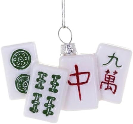 Cody Foster & Co. Game Tile Ornament – 3.5” Hand-Painted Glass Chinese Game Piece Holiday Dec... | Amazon (US)