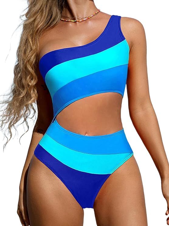 BIKINX Sexy One Piece Swimsuit for Women One Shoulder Bathing Suits Tummy Control Cut Out Monokin... | Amazon (US)