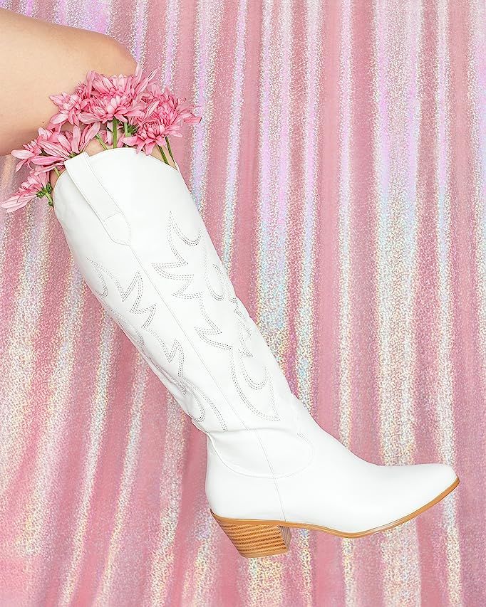 LISHAN Women's Western Boots Cowboy Cowgirl Boots | Amazon (US)
