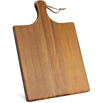 AIDEA Acacia Wood Cutting Board with Handle, Large Wooden Charcuterie Board for Bread, Cheese, Me... | Amazon (US)