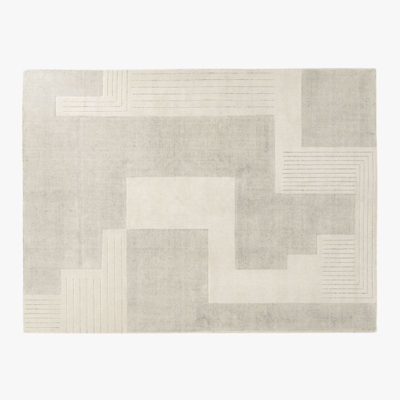 Larso Modern White Wool Area Rug 9'x12' + Reviews | CB2 | CB2