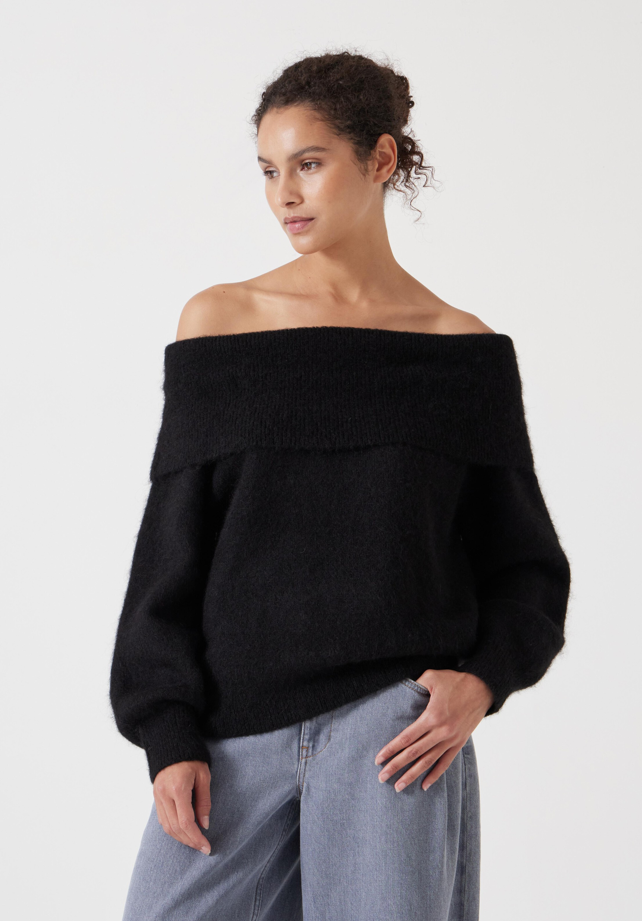 Molly Alpaca Blend Off Shoulder Jumper | Hush UK