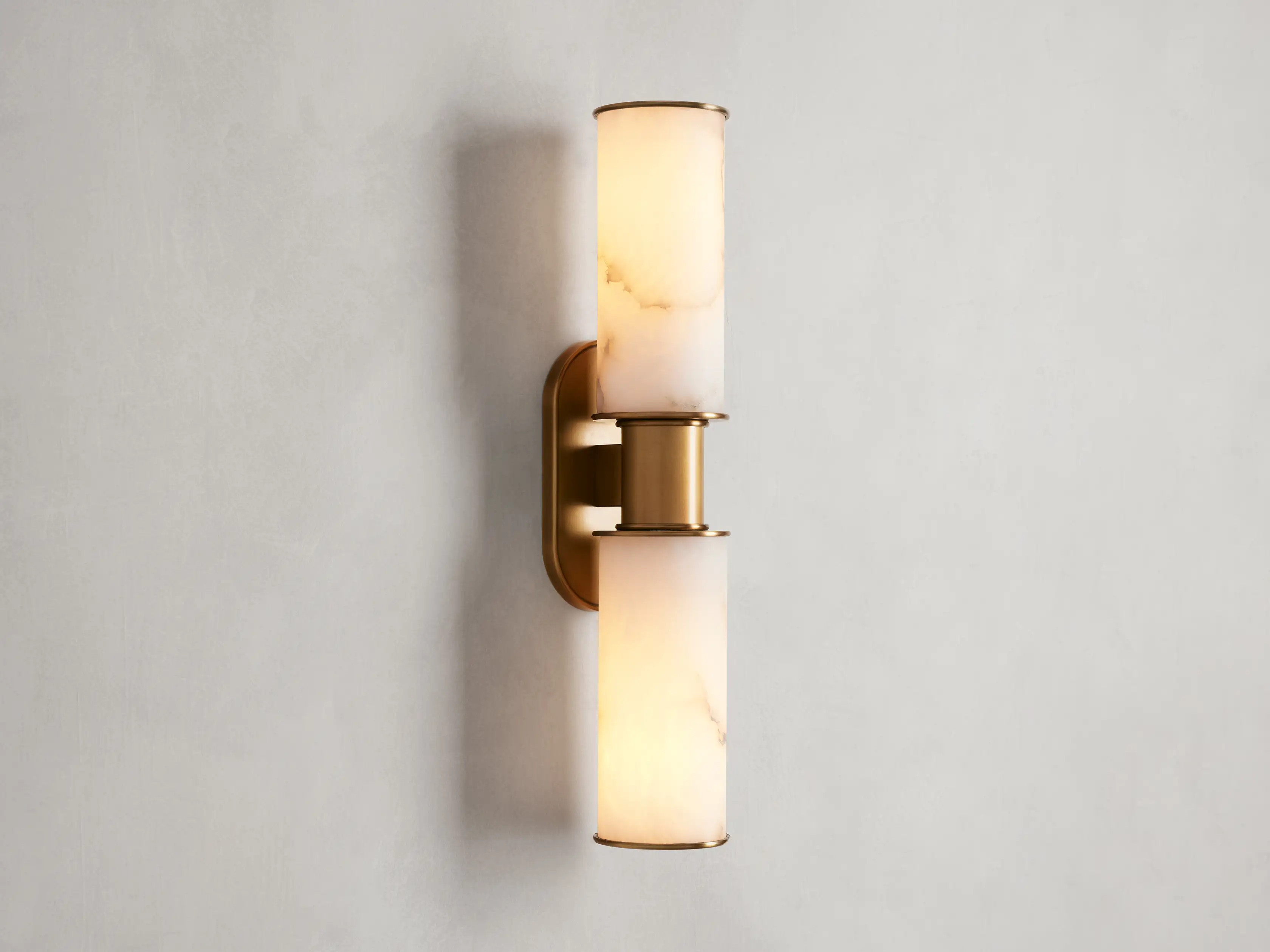 Harlin 2-Light Wall Sconce in Alabaster | Arhaus