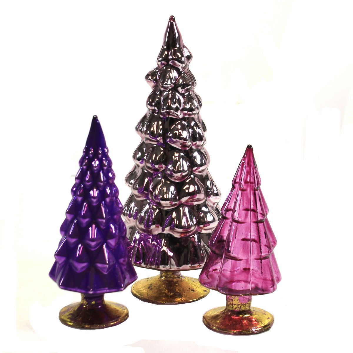 Christmas 7.0" Small Hued Trees Set / 3 Christmas Decorate Decor Mantle Cody Foster  -  Decorativ... | Target