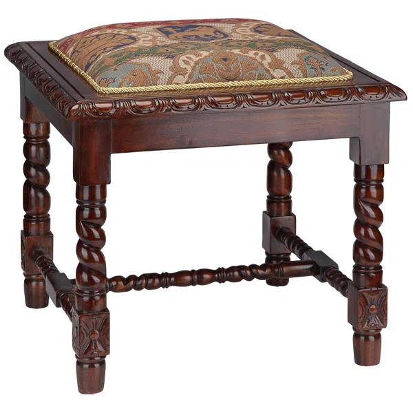 Charles II Solid Wood Accent Stool | Wayfair North America