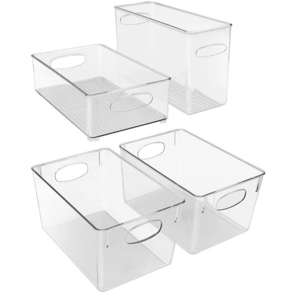 Sorbus Plastic Storage Bins Stackable Clear Pantry Organizer Box Bin For Organizing Kitchen Fridg... | Wayfair North America