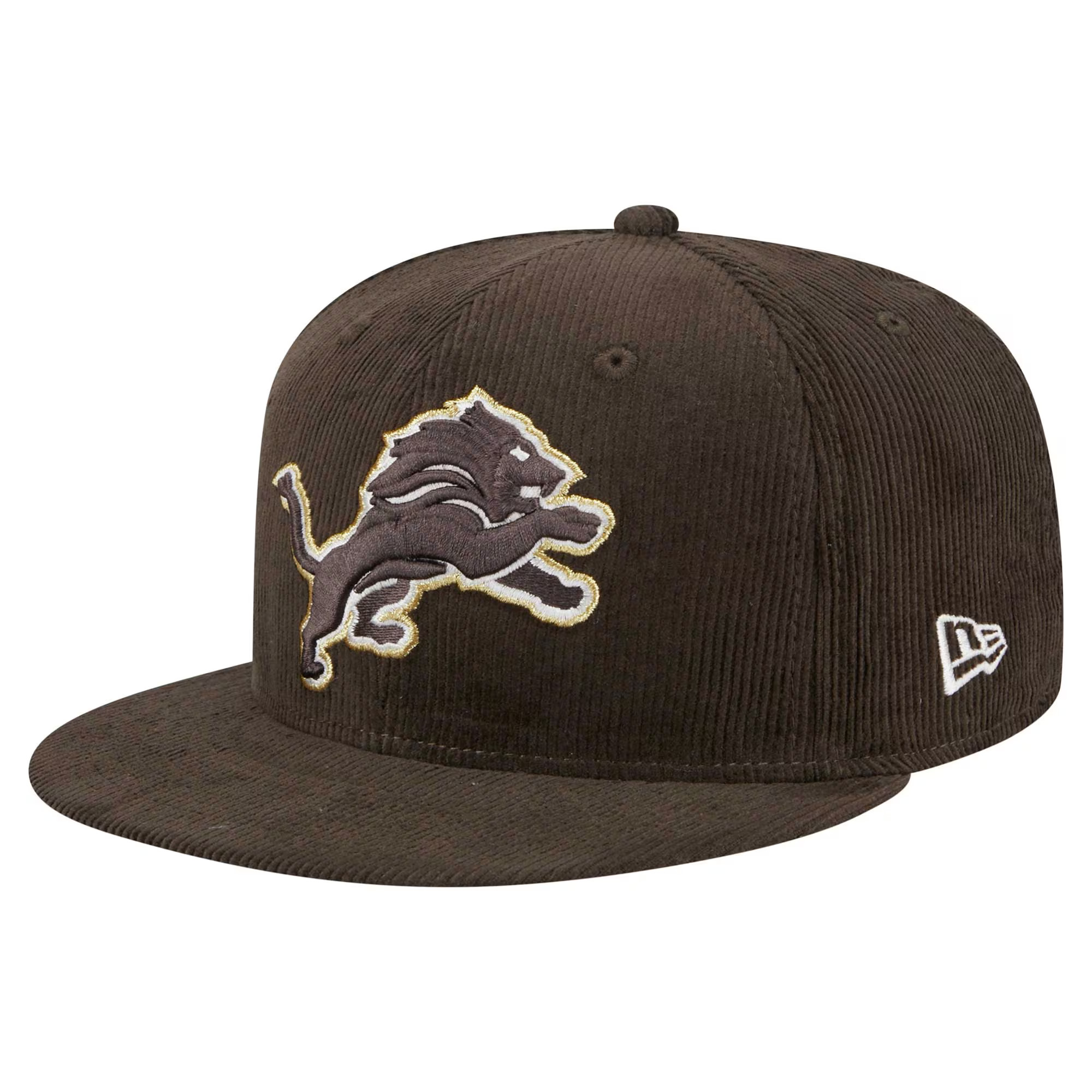 Detroit Lions New Era Choco Cord 59FIFTY Fitted Hat - Brown | Fanatics