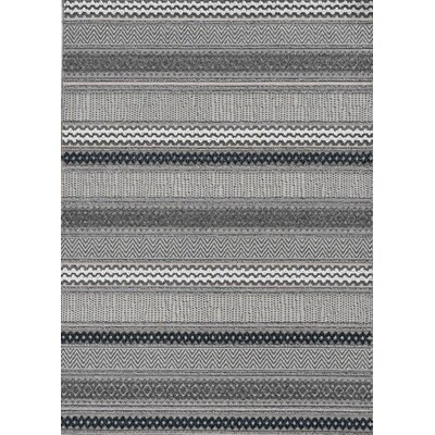 KAS Rugs  Terrace 8 x 10 Taupe Indoor/Outdoor Stripe Farmhouse/Cottage Area Rug | Lowe's