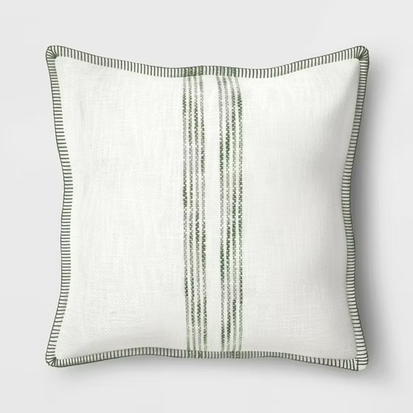 Oversize Square Woven Stripe Pillow - Threshold™ | Target