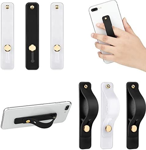 6 Pieces Phone Strap Grip Holder Finger Cell Phone Grip Telescopic Phone Finger Strap Stand Universa | Amazon (US)