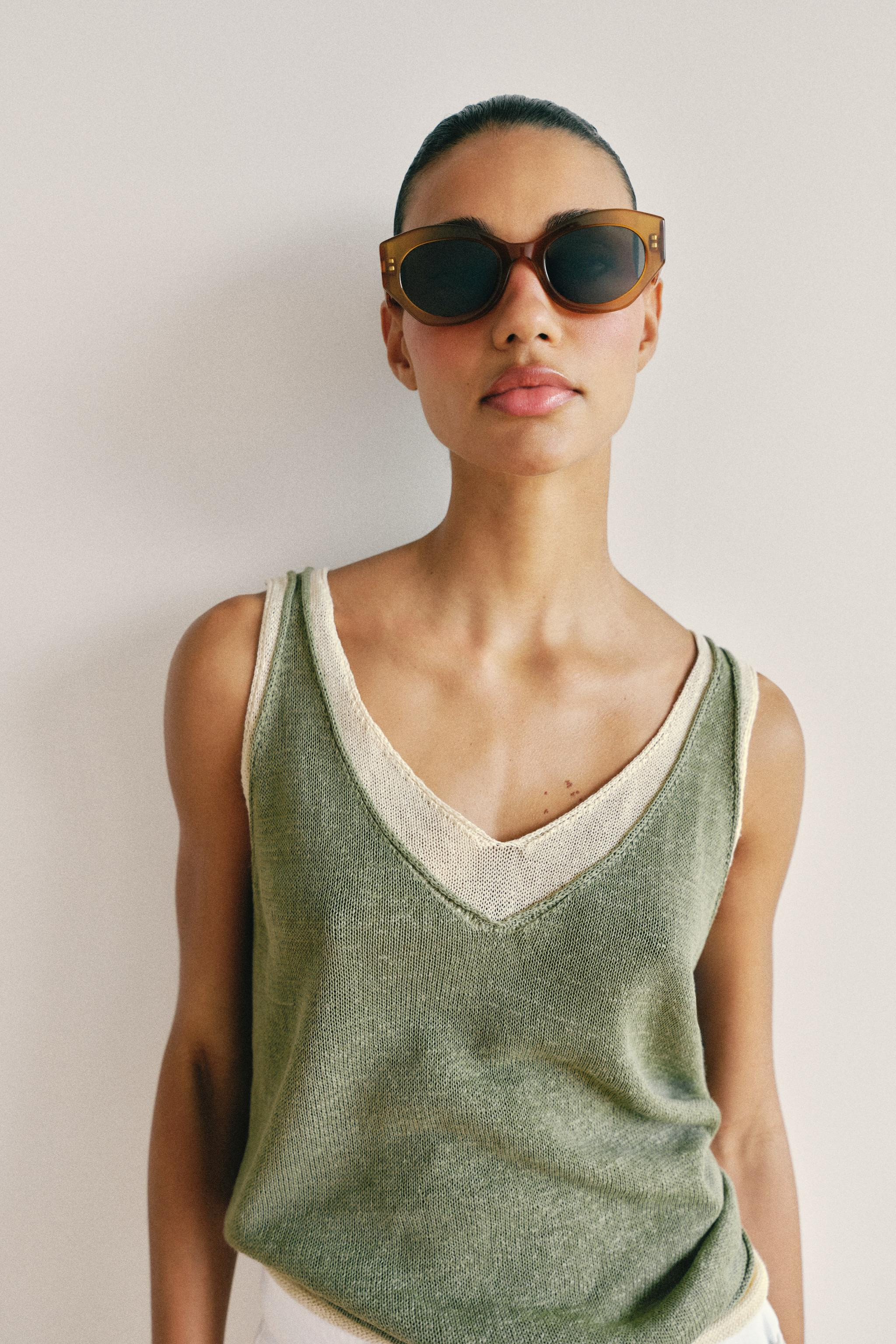 COMBINATION KNIT TOP | Zara US