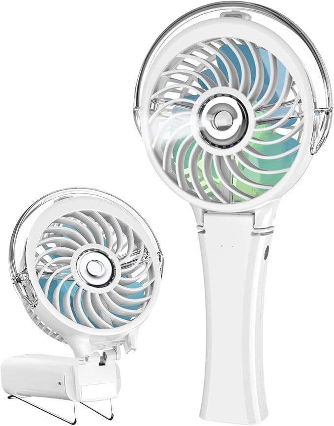 HandFan Portable Misting Fan, Handheld Mister Fan, USB Rechargeable Personal Mist Fan, Battery Op... | Amazon (US)