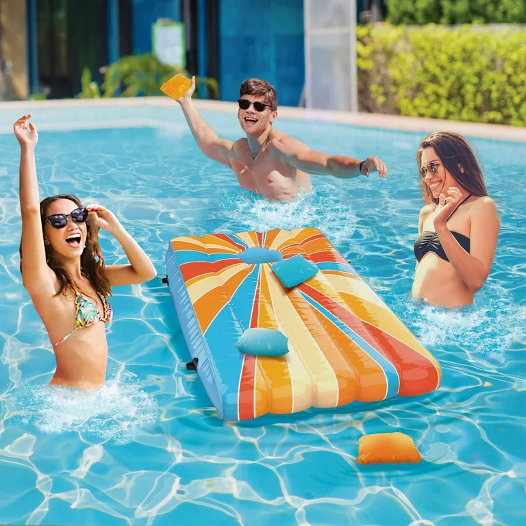 Cipton 35-inch Inflatable Pool Cornhole Set Toss Games for Kids and Adults | Walmart (US)