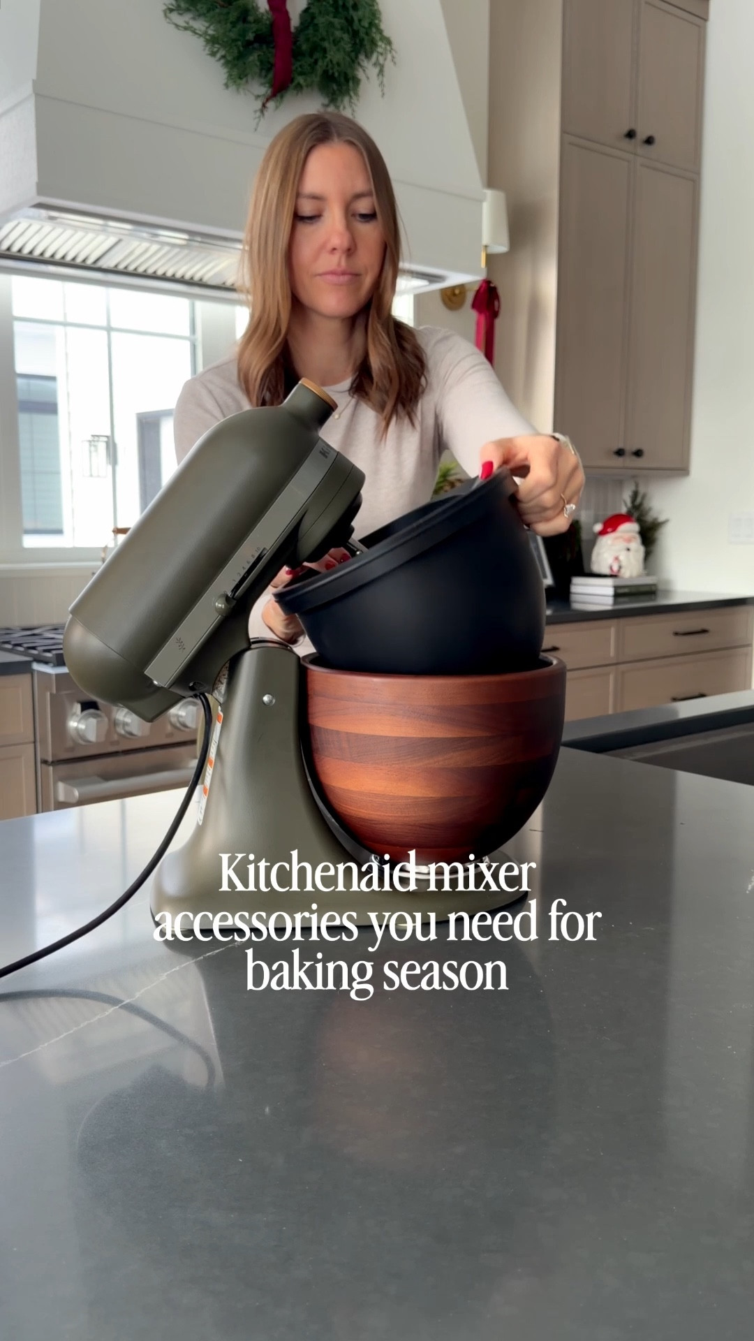 🍪 3 Kitchenaid mixer accessories that make baking so much easier! How cool are these silicone bowls? Perfect for sugar cookies, just put the lid on and toss in the fridge to chill. Did you know you can purchase this wood bowl without the mixer?!

The silicone edge beater helps scrape the sides of the bowl and the cord management is a must (works on any kitchen appliance 😉). 

#kitchen #baking #holidaybaking #christmastime #kitchenaidmixer

#LTKGiftGuide #LTKHoliday #LTKHome