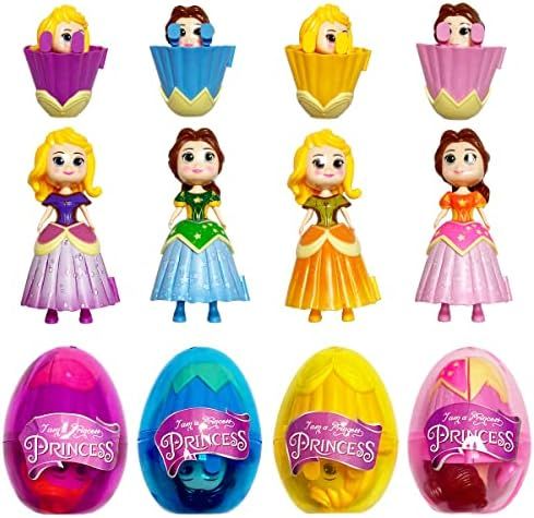 QINGQIU 4 Pack Jumbo Princess Deformation Prefilled Eggs with Toys Inside for Kids Girls Boys Chr... | Amazon (US)