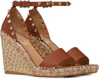 Valentino Rockstud Espadrille Wedge Sandal (Women) | Nordstrom