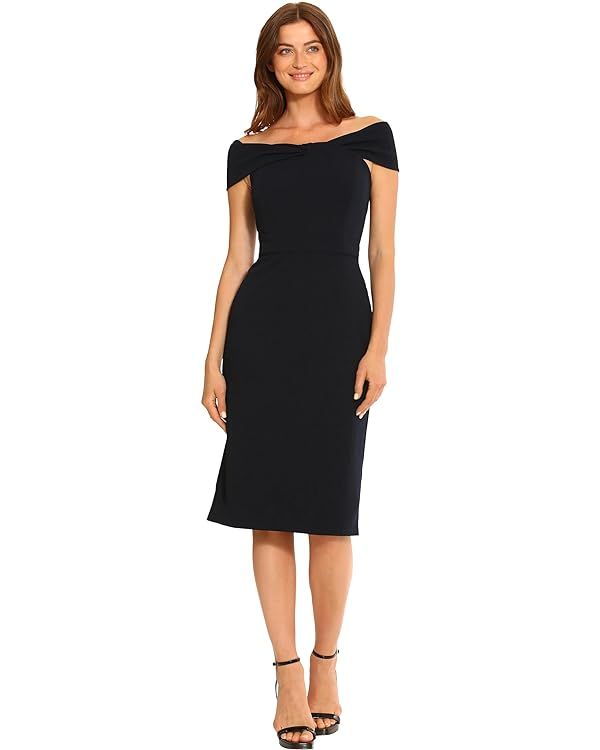 Maggy London Women's Off The Should Twist Detail Dress Cocktail Event Party Occasion Guest of | Amazon (US)