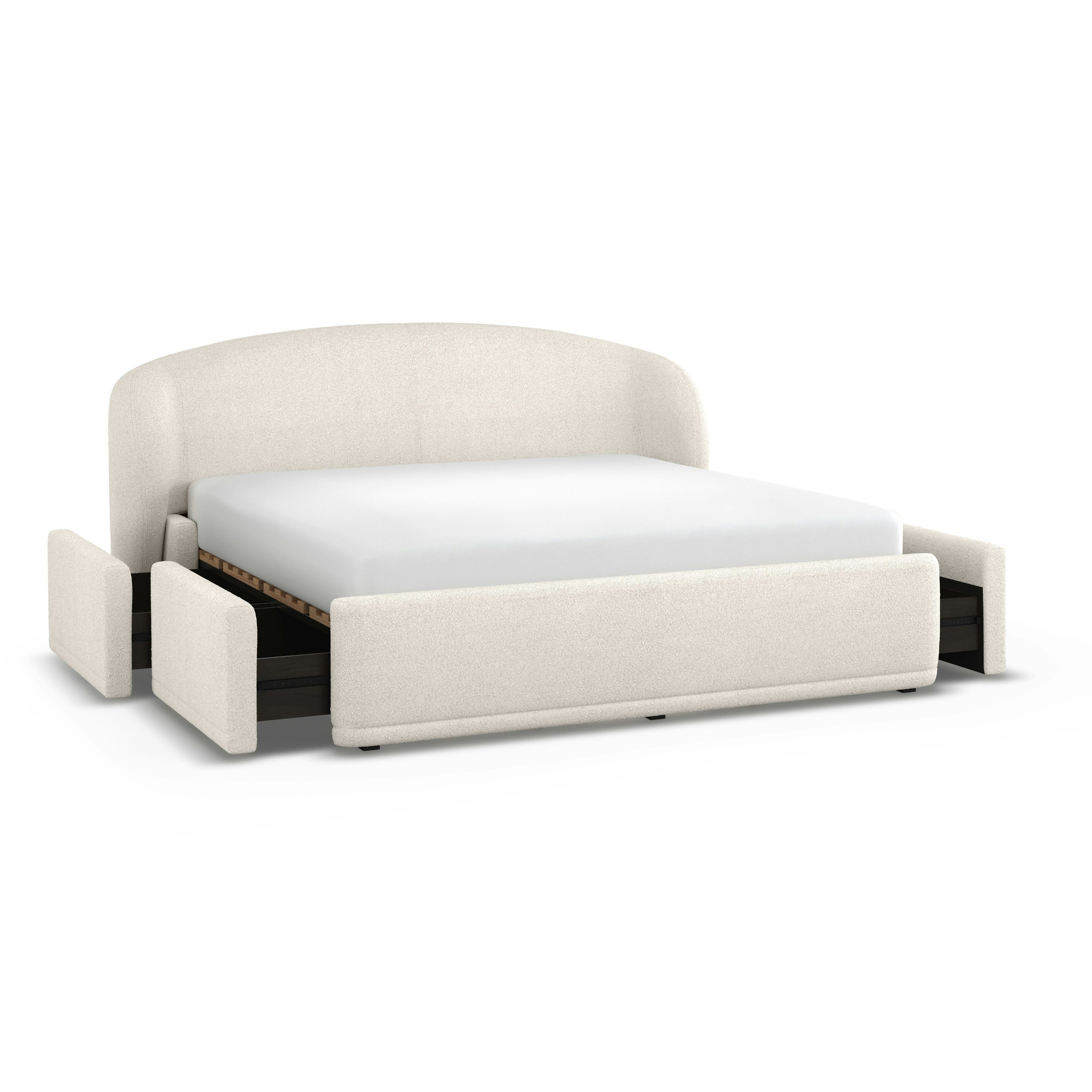 Kayra King Upholstered Storage Bed - Ivory Bouclé | Article