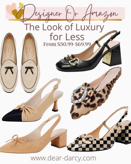 Shoes..
Designer or Amazon?

The look of luxury for less
$30.99-$69.99



#LTKstyletip #LTKfindsunder100 #LTKshoecrush