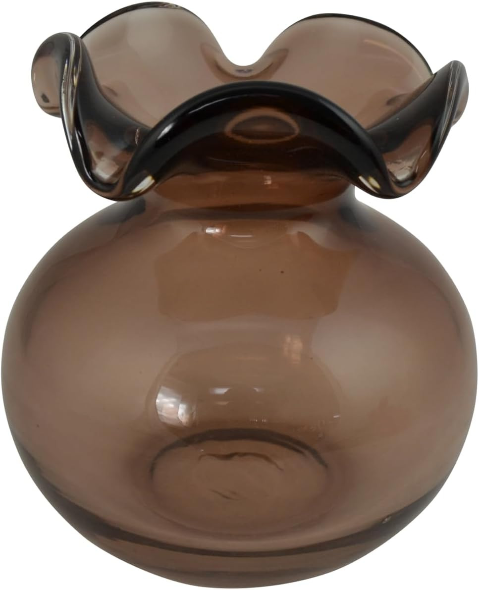 5" Amber Glass Vase | Amazon (US)