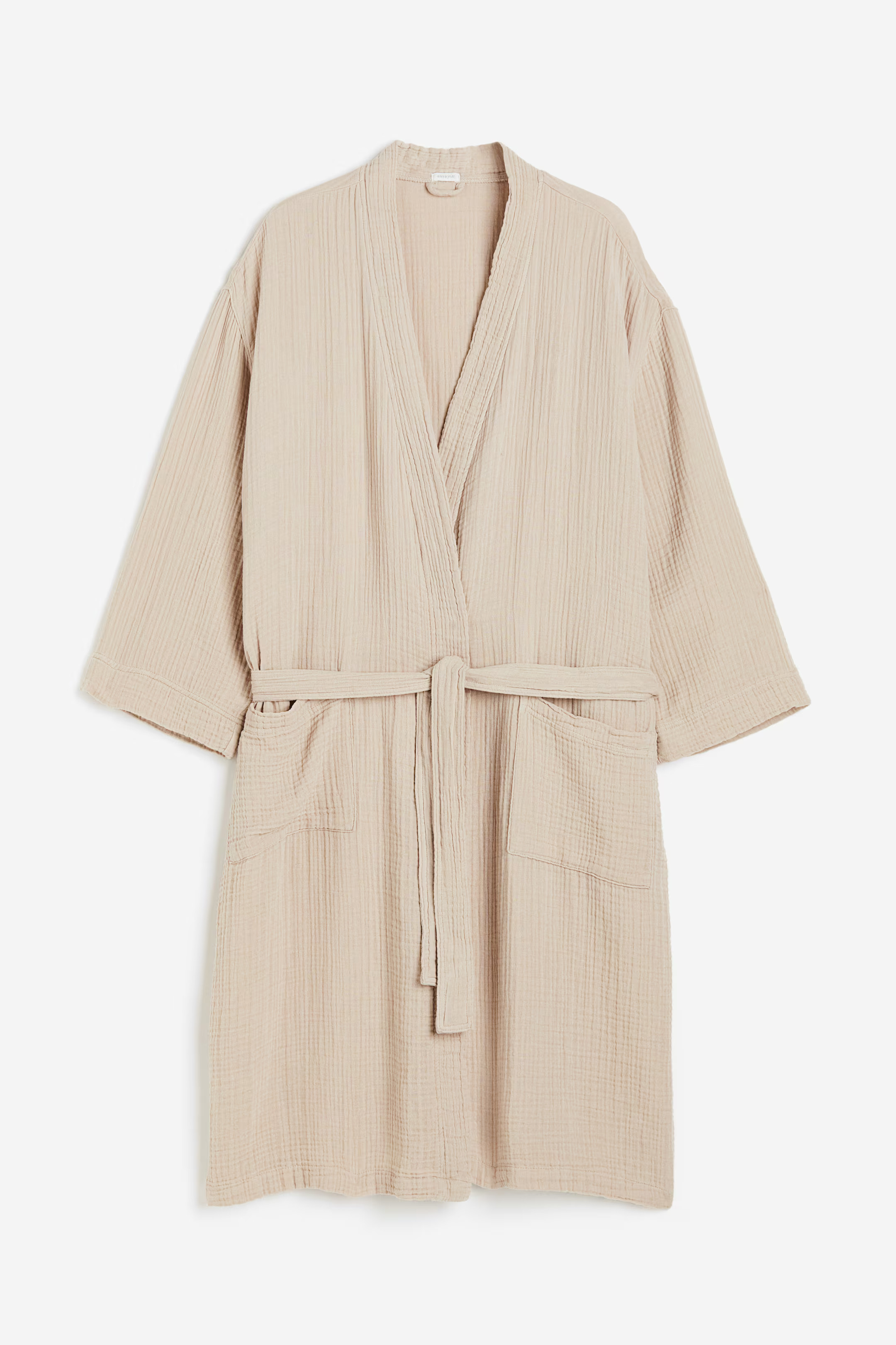 Muslin dressing gown - Light mole - Home All | H&M GB | H&M (UK, MY, IN, SG, PH, TW, HK)
