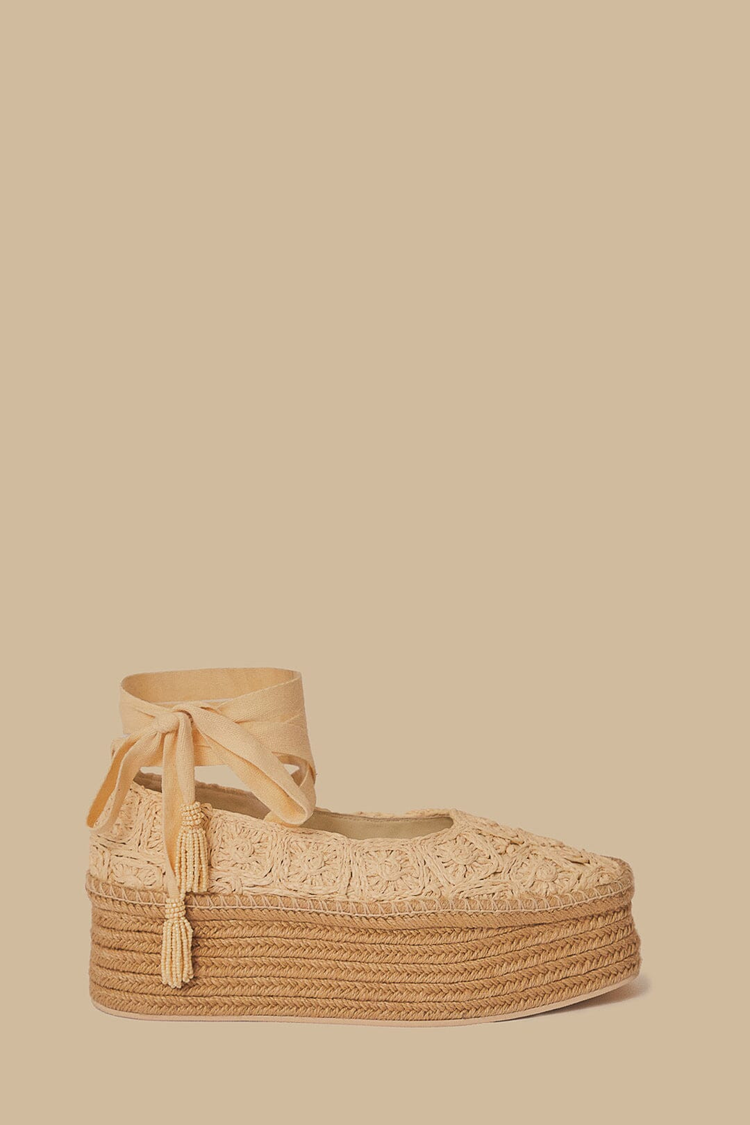 Natural Ballerina Espadrille Flatform Sandal | FarmRio (US)