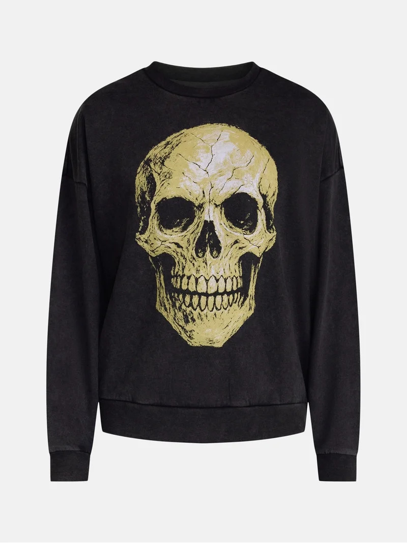 Men's Halloween Web Geometry Graphic Long Sleeve Sweatshirt from Way to Celebrate, Sizes XS-5XB | Walmart (US)