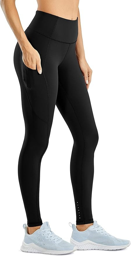 CRZ YOGA Women's Naked Feeling Light Running Leggings 28 Inches - High Waisted Compression Workou... | Amazon (US)