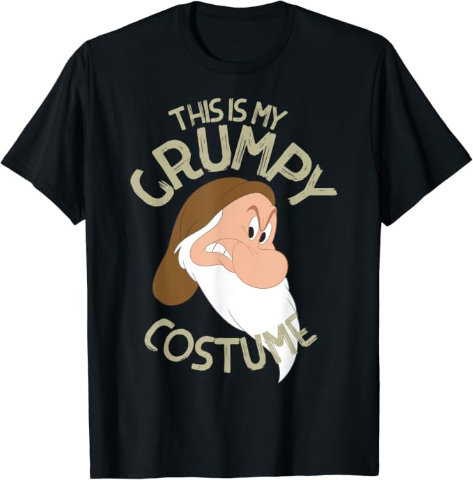 Disney Snow White This Is My Grumpy Costume Halloween T-Shirt | Amazon (US)