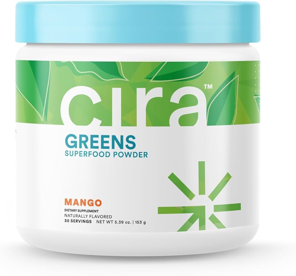 Cira Daily Greens Powder - Naturally Sweetened Organic Spirulina Greens Superfood Powder with Pre... | Amazon (CA)