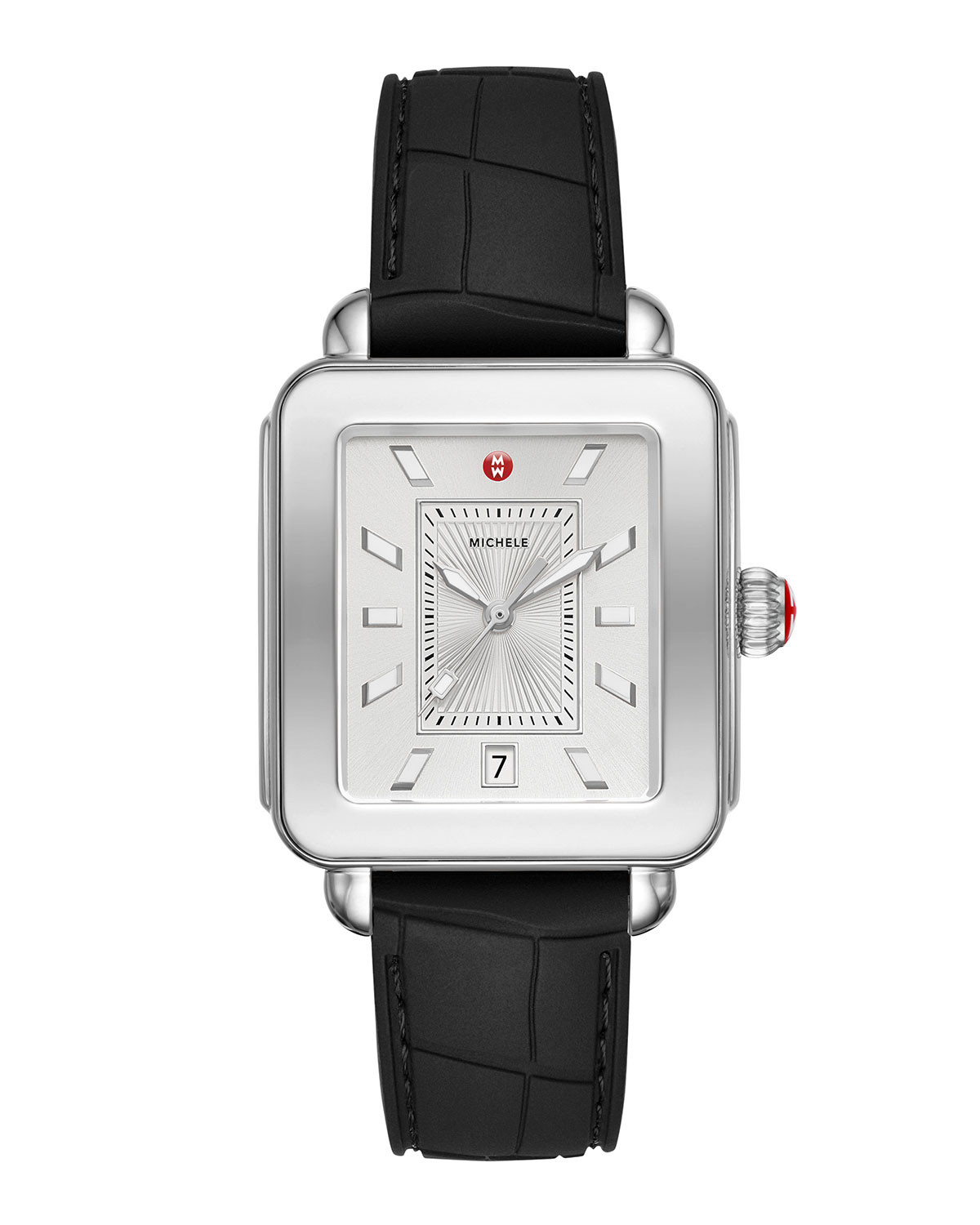 Deco Sport Stainless Steel and Silicone Watch, Black | Neiman Marcus