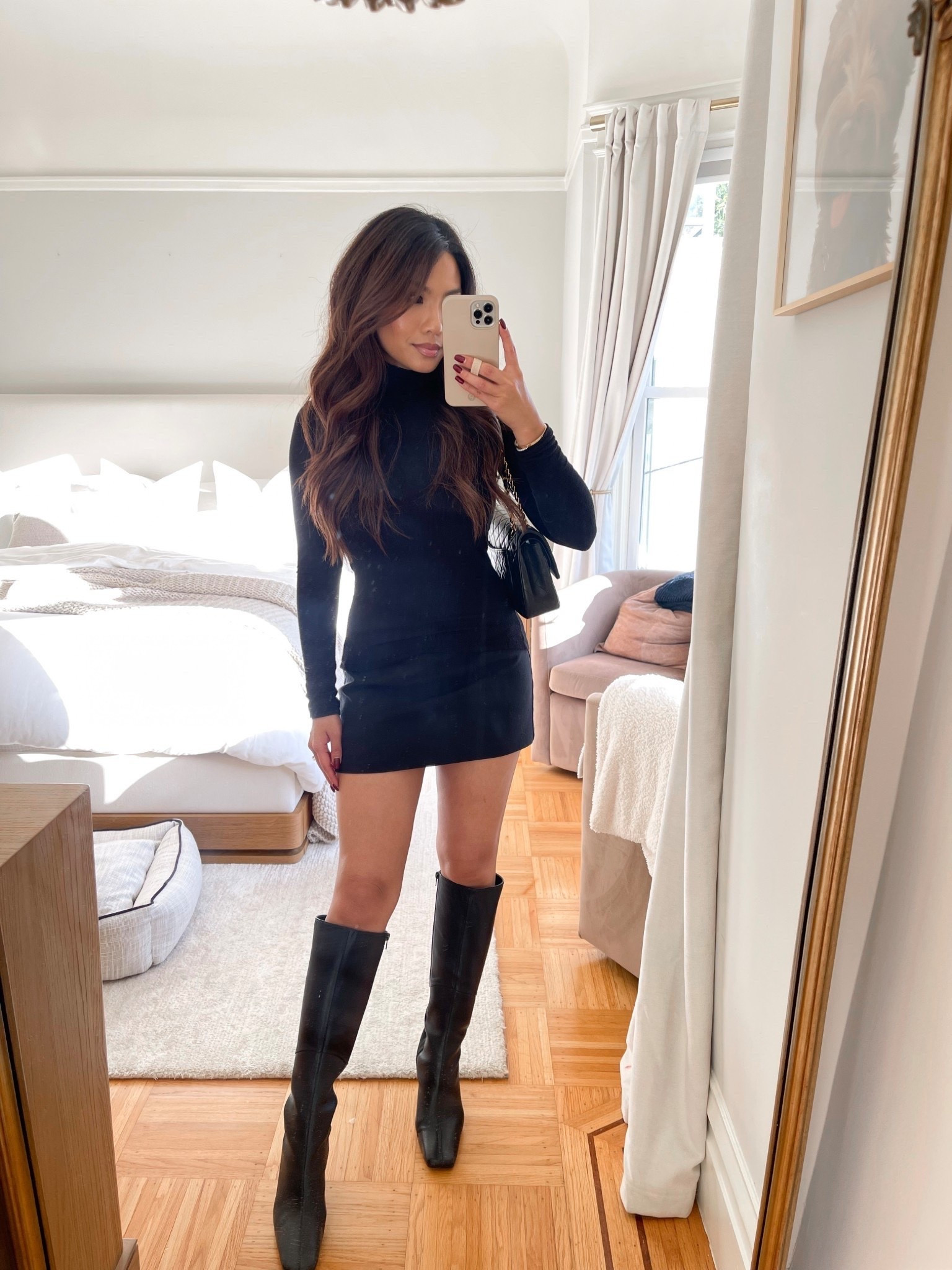 closet staples for fall ☺️ 

$48 turtleneck - love the fit and feel of this one! tts, wearing xs
plain skort - tts, xs
boots - sized up 1/2 size

#LTKPetite #LTKootd