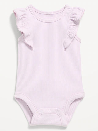 Ruffle-Trim Ribbed Bodysuit for Baby | Old Navy (US)