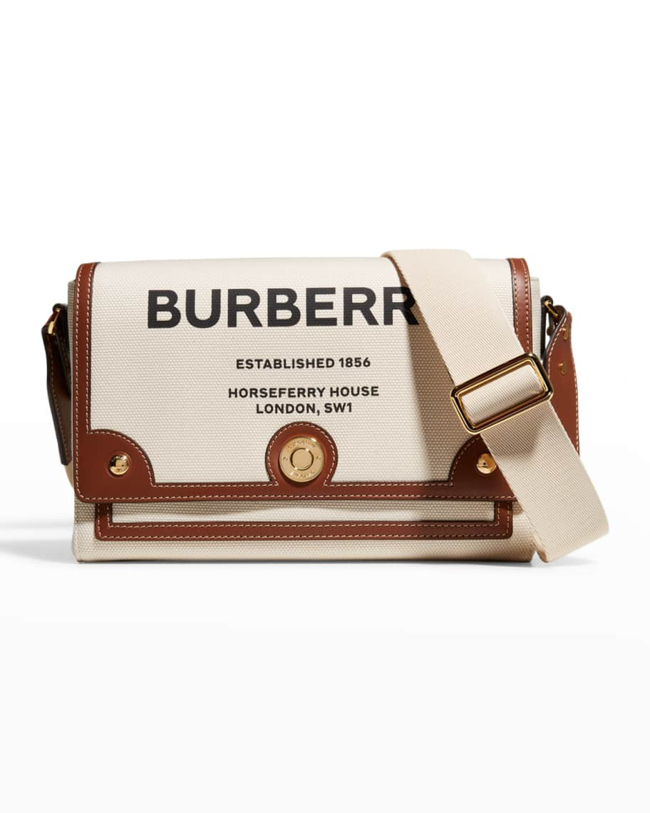 Burberry Note Canvas Logo Crossbody Bag | Neiman Marcus