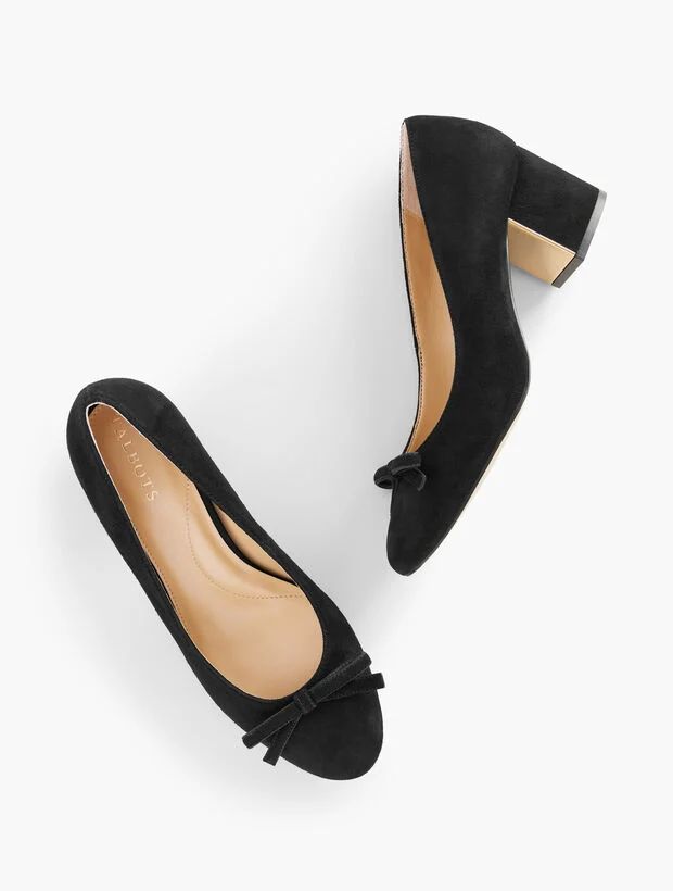 Isa Bow Pumps - Suede | Talbots