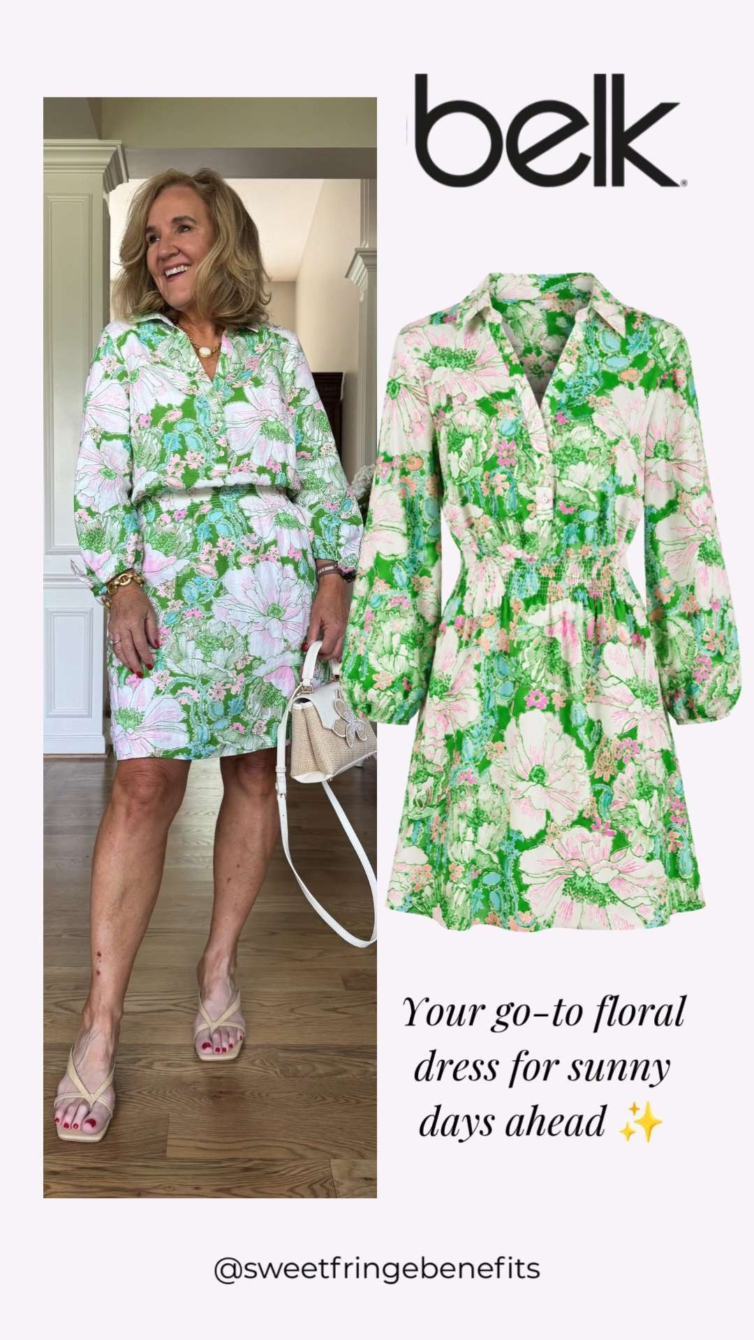 Such a fun and vibrant floral dress for summer. Styled with neutral heels and a woven bag for an easy polished look. Perfect for brunch, resort vacations, baby showers, garden parties, and sunny day plans 🫶🏻

 

 #LTKootd #LTKSeasonal #LTKOver40