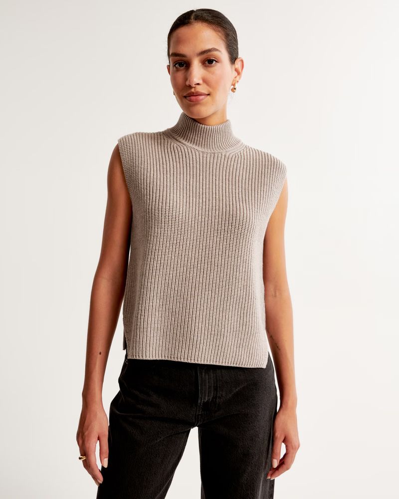 Women's Sleeveless Turtleneck Sweater | Women's Tops | Abercrombie.com | Abercrombie & Fitch (US)