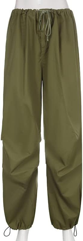 Women Oversized Cargo Pants Drawstrings Baggy Low Waist Loose Sweatpants Cinch Bottom Joggers Hip... | Amazon (US)