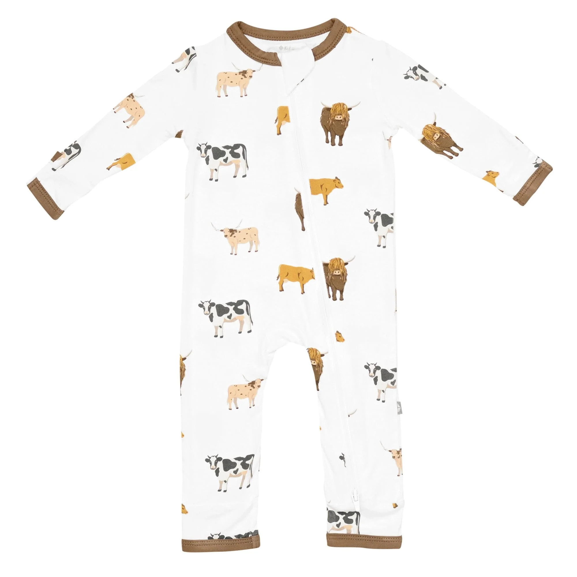 Zippered Romper in Moo | Kyte BABY
