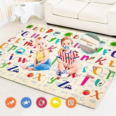 Premium Foldable Baby Play Mat (79" x 71"),0.6" Extra Thick Non-Toxic Foam Floor Mat, Easy to Cle... | Amazon (US)