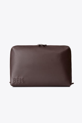 The Large Cosmetic Pouch in Espresso | BEIS