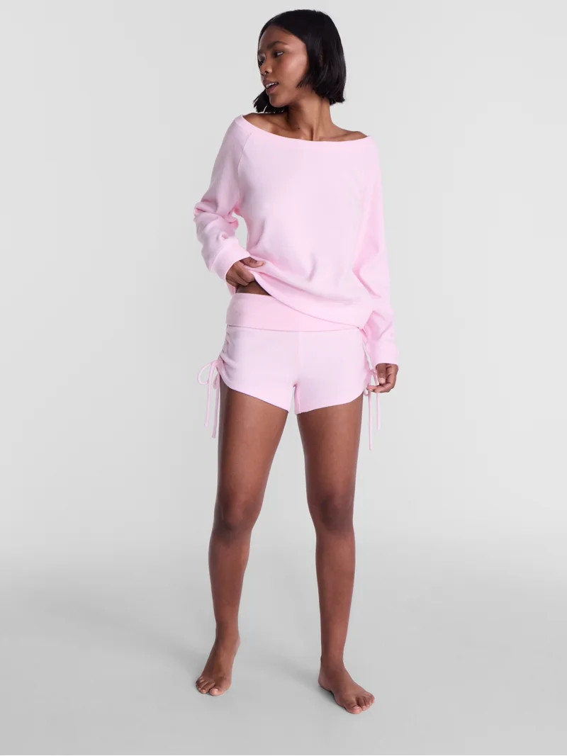 No Boundaries Waffle Knit Sleep Shorts, 2.5'' Inseam, Women\u2019s and Women's Plus XS-2X | Walmart (US)