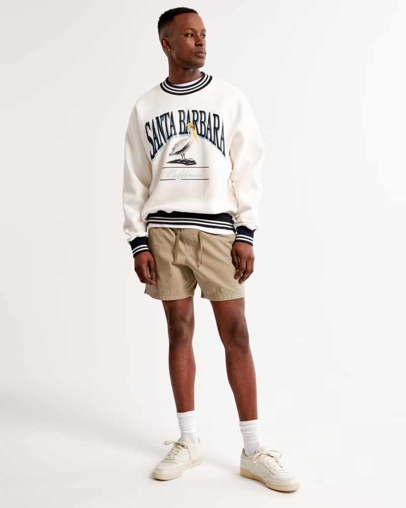 Santa Barbara Graphic Crew Sweatshirt | Abercrombie & Fitch (US)