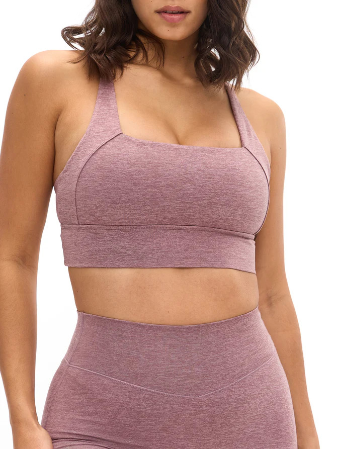 Dream Heather Square Neck Sports Bra - Matter | Buffbunny