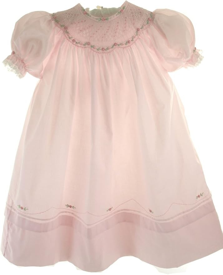 Girls Blue Smocked Portrait Bishop Dress Feltman Brothers | Amazon (US)