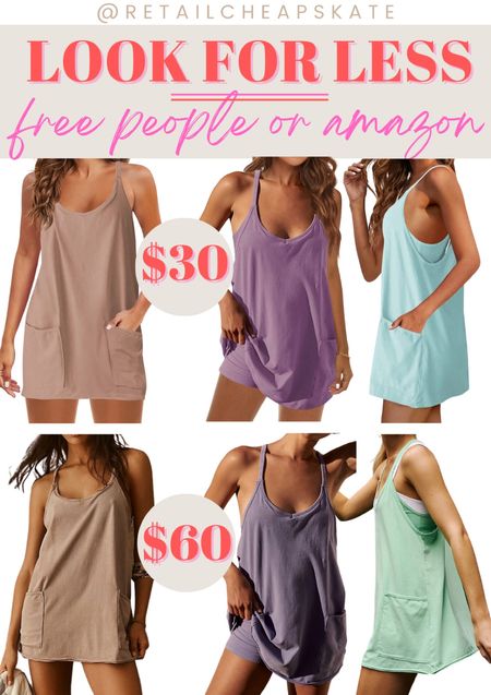 Amazon Vs Free People Hot Shot Mini Dress dupe. Look for less  

#LTKfit #LTKunder50 #LTKstyletip