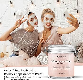 MAJESTIC PURE Himalayan Clay Mud Mask for Face and Body Exfoliating and Facial Acne Fighting Mask... | Amazon (US)