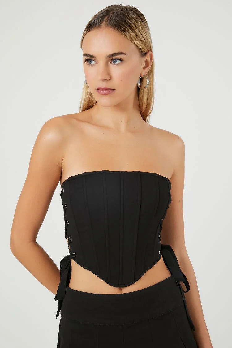 Lace-Up Corset Tube Top | Forever 21 (US)