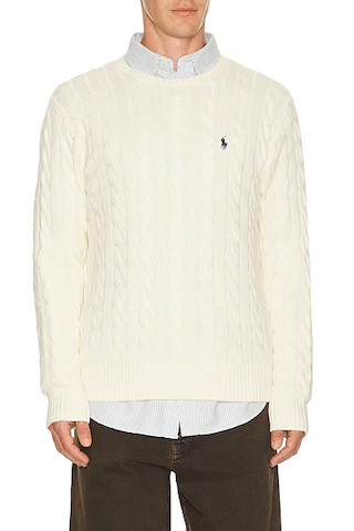 Cable Knit Crewneck Sweater | FWRD 
